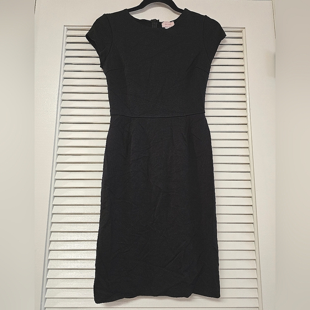 Love...ady - Classic Black Short-Sleeve Dress With Back Zipper